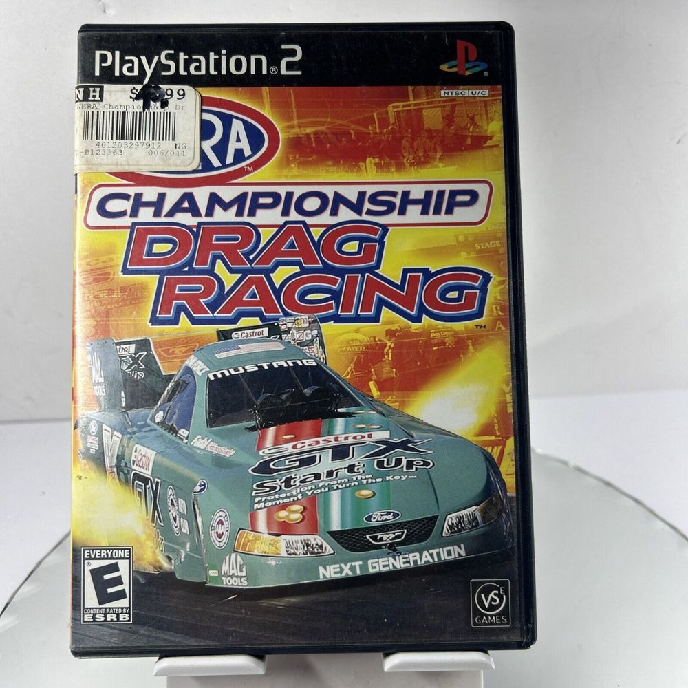 NHRA Championship Drag Racing ( PlayStation 2)- PS2 Disc Case‎ and Manual